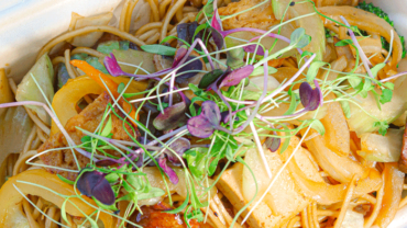 Malaya Eats' vegan pancit: a filipino noodle dish.